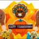 Cookie bouquet featuring turkey leg, corn cob, and pumpkin cookies